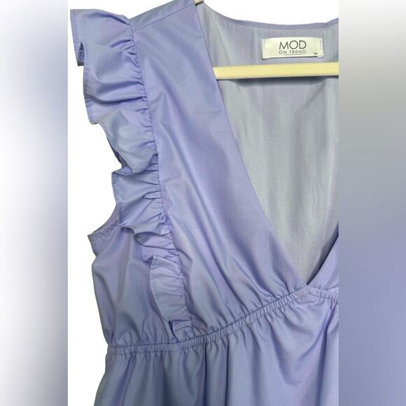 Mod On Trend Lavender Tiered Dress Size Medium NWT - Picture 5 of 9